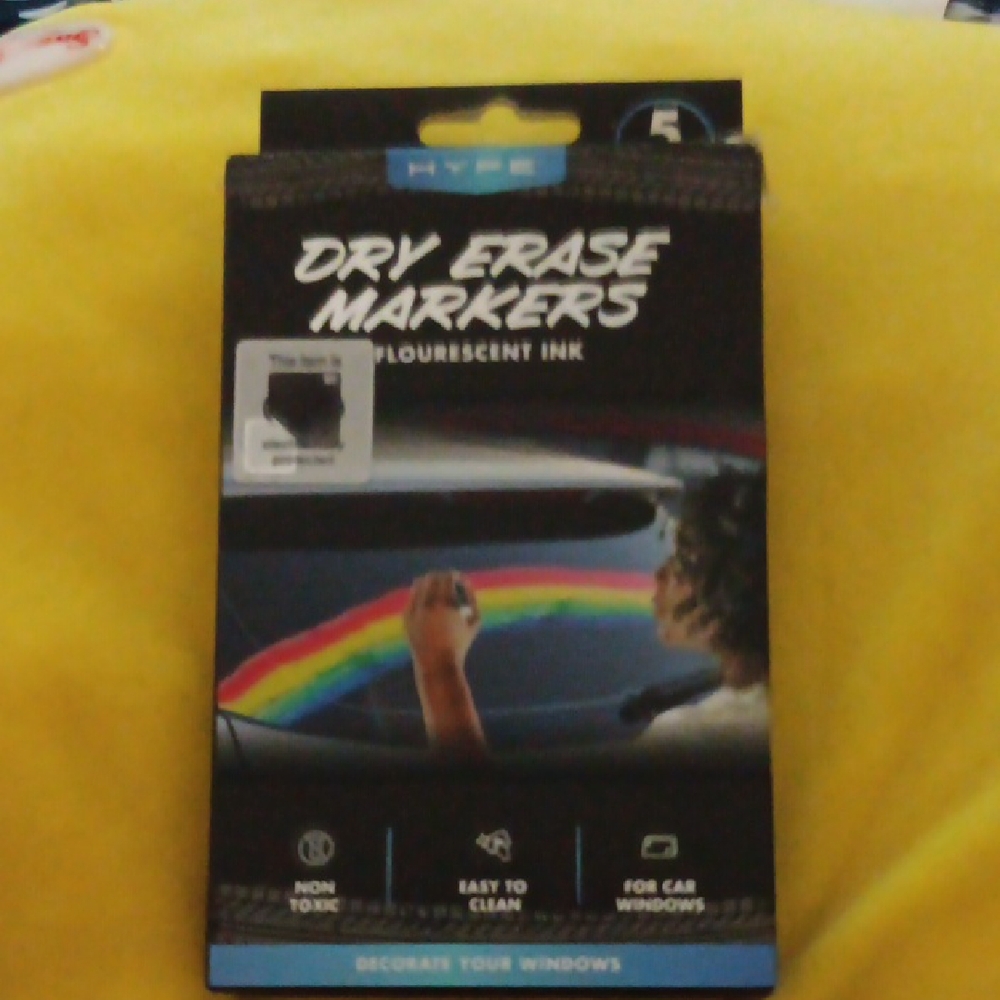 Hype Fluorescent Dry Erase Markers For Car Windows NWT